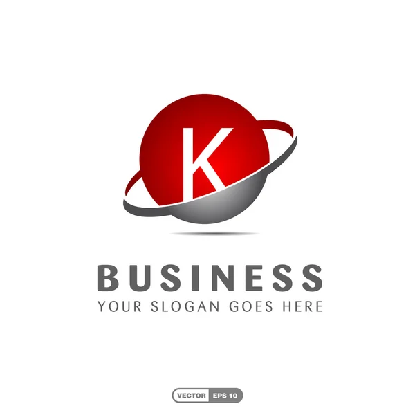 Scrisoarea companiei de afaceri K logo — Vector de stoc
