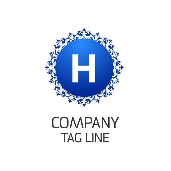 H harfi ile şirket Logo Tasarım — Stok Vektör