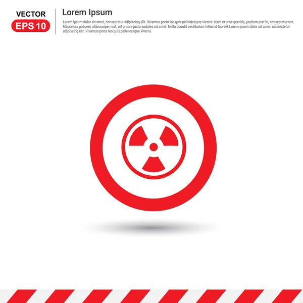 Иконка радиационного предупреждения — стоковый вектор