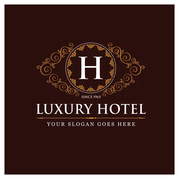 Modelo de logotipo do hotel de luxo — Vetor de Stock