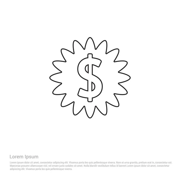 Dollaro Icona del denaro — Vettoriale Stock