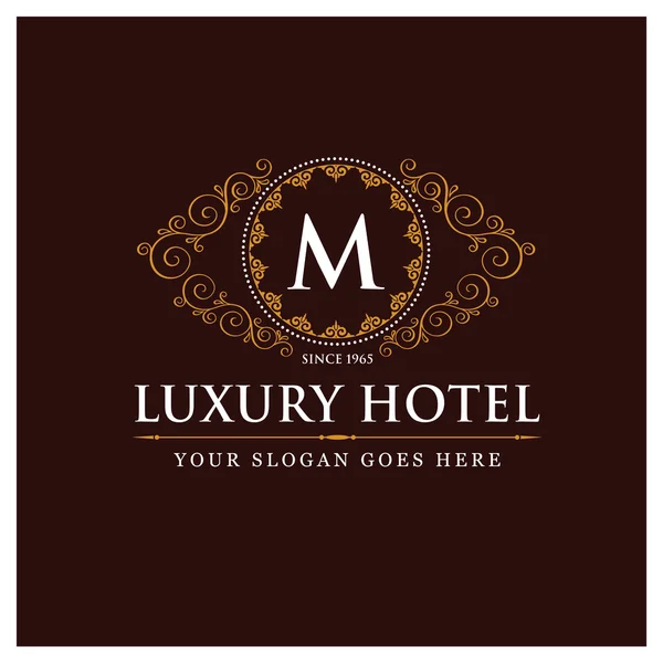 Modèle de logo hôtel de luxe — Image vectorielle