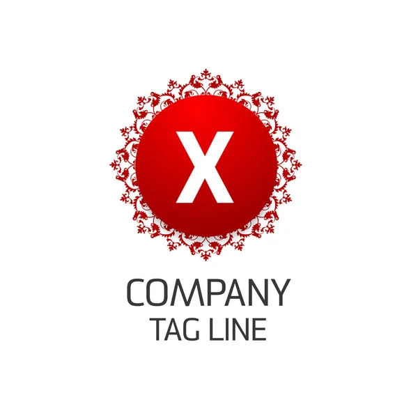X harfi ile şirket Logo Tasarım — Stok Vektör