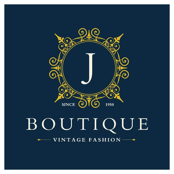 Boutique Logo Design with Letter J — Stock Vector