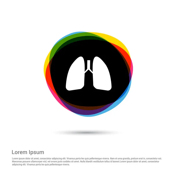 Icono de pulmones humanos — Vector de stock