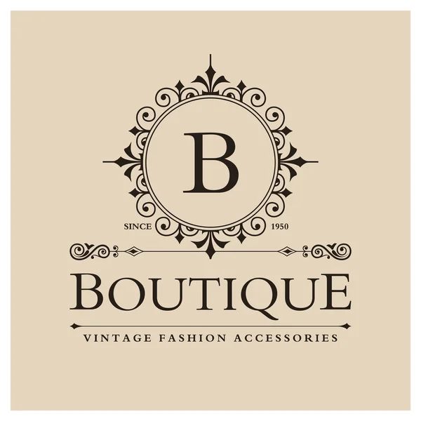 Design de logotipo boutique com letra B — Vetor de Stock