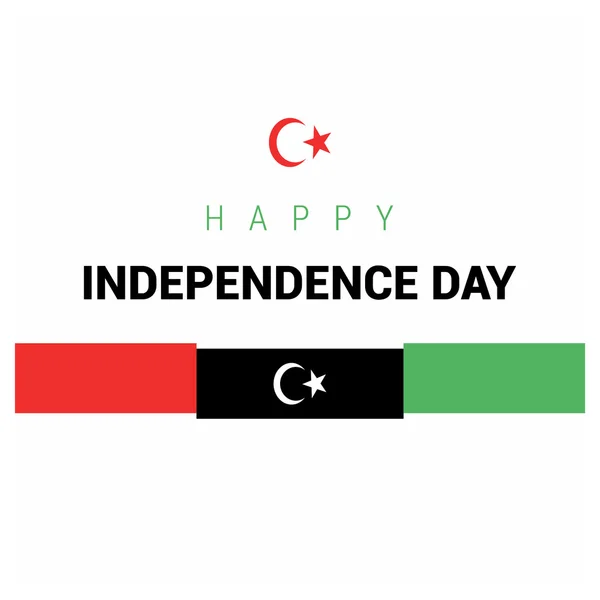 Libyen Independence Day Card — Stock vektor