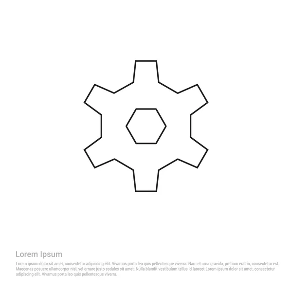 Ícone de roda de engrenagem —  Vetores de Stock