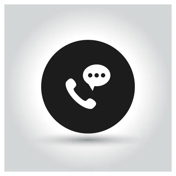 Chat telefoonpictogram. — Stockvector