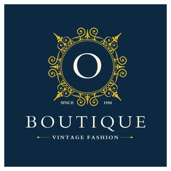 Boutique Logo Design with Letter O — Stock Vector