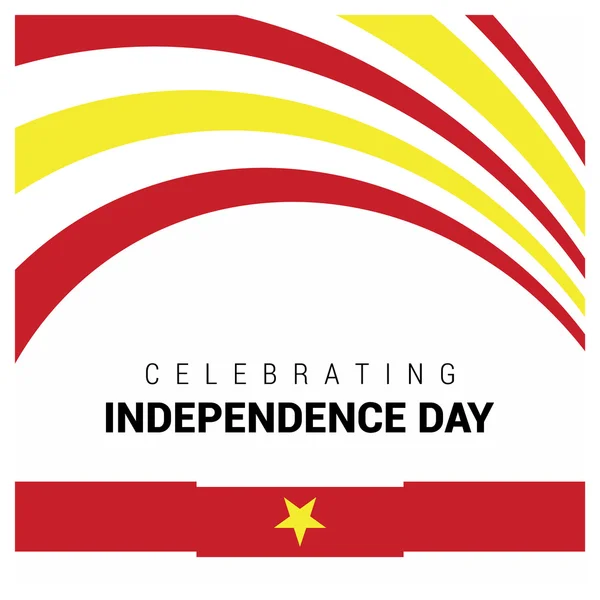 Tarjeta de celebración del Día de la Independencia de Vietnam — Vector de stock