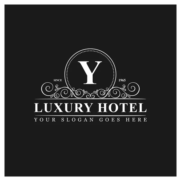 Πολυτελές ξενοδοχείο λογότυπο με γράμμα Y — Διανυσματικό Αρχείο
