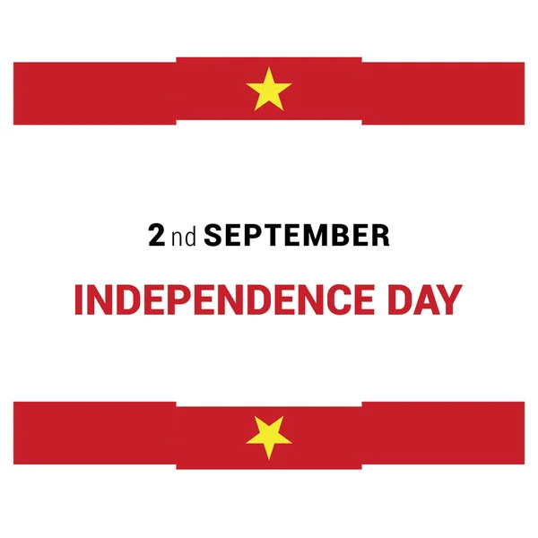 Tarjeta de celebración del Día de la Independencia de Vietnam — Archivo Imágenes Vectoriales