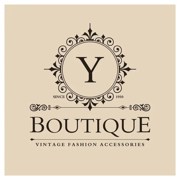 Boutique Logo Design avec lettre Y — Image vectorielle