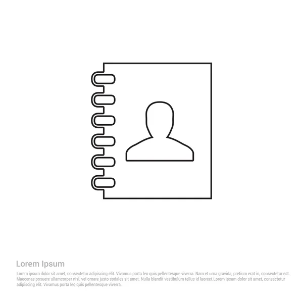 Icono del libro de contacto — Archivo Imágenes Vectoriales