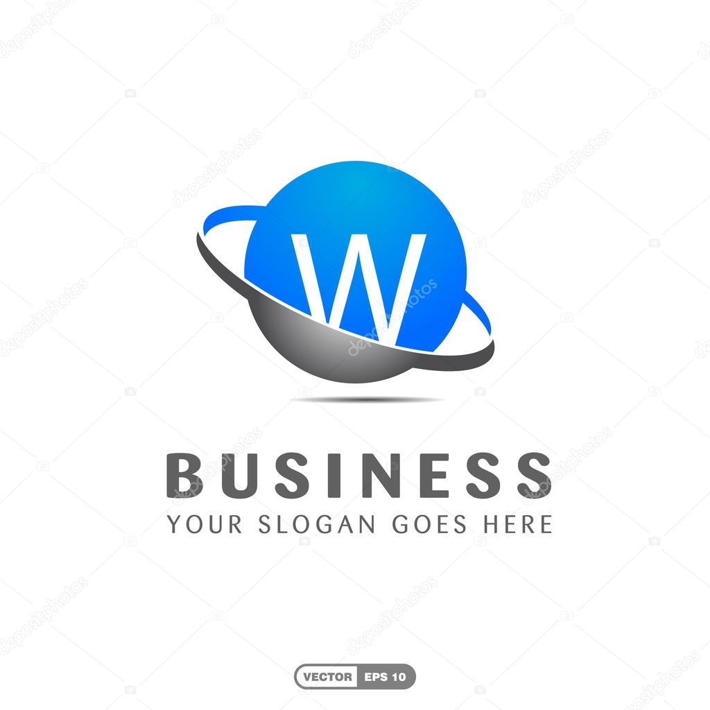 Business corporate letter w logo design Royalty Free Vector