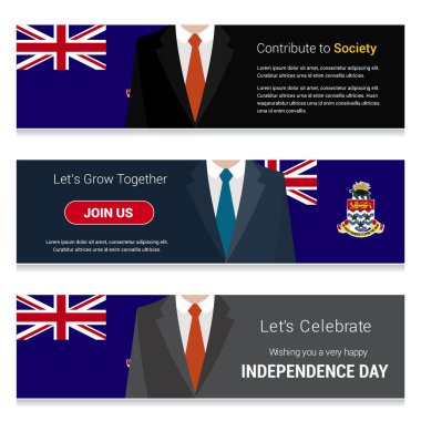 Cayman Adaları bayrak afiş ayarlanır