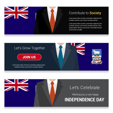 Falkland Adaları bayrak afiş ayarlanır