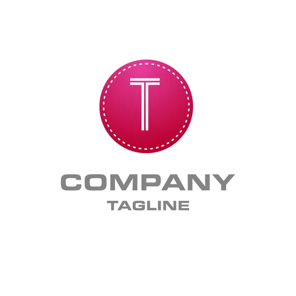 Letter t logo, creative purple symbol — Stock Vector