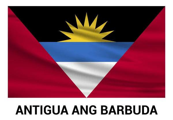 Antigua och Barbuda flagga — Stock vektor
