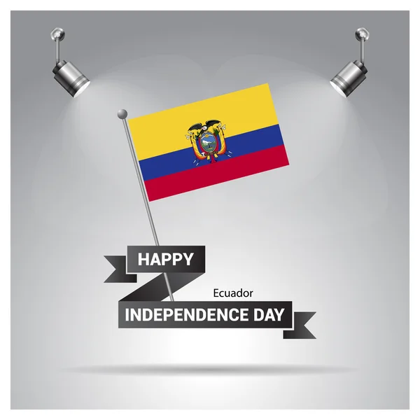 Ekvador Bağımsızlık günü poster — Stok Vektör