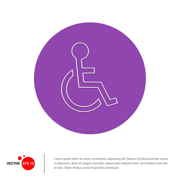 Ikona osoba niepełnosprawna — Wektor stockowy