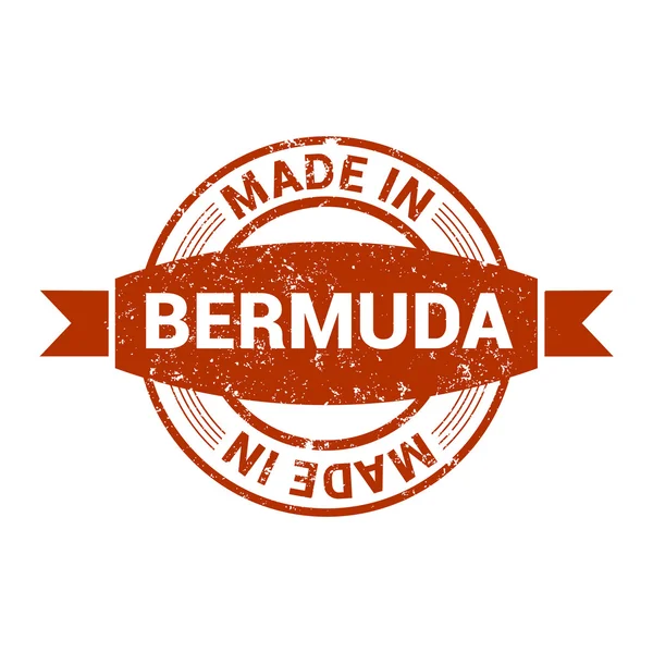 Gjort i Bermuda - runda grunge gummistämpel — Stock vektor