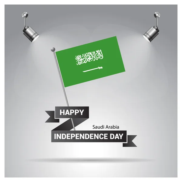 Affiche du jour de l'indépendance de l'Arabie saoudite — Image vectorielle