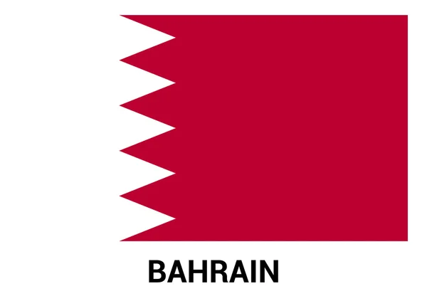 Bandiera Bahrain in colori ufficiali — Vettoriale Stock