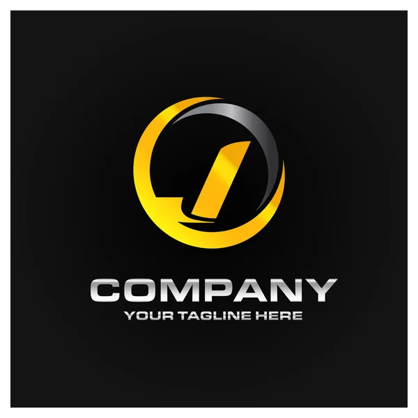 J Logotipo da letra - Nome da empresa —  Vetores de Stock