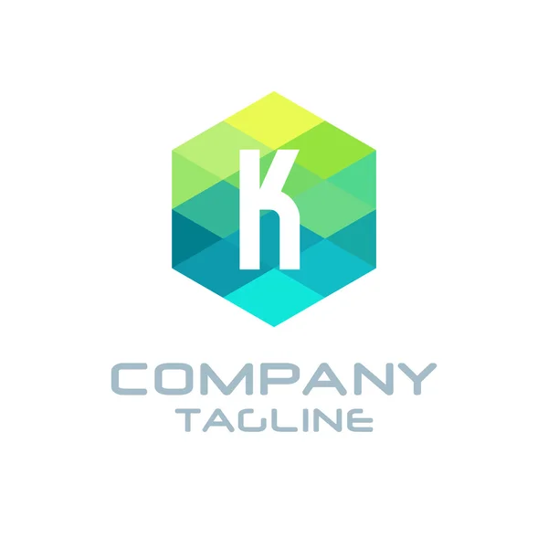 K lettera icona logo — Vettoriale Stock