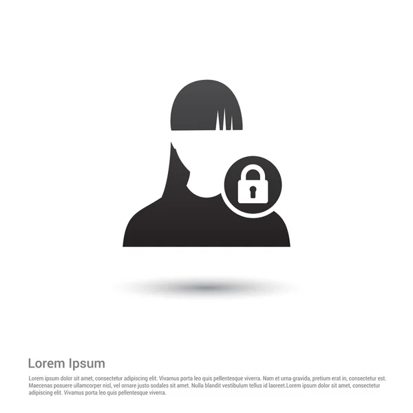 Secure User Icon — Stock Vector