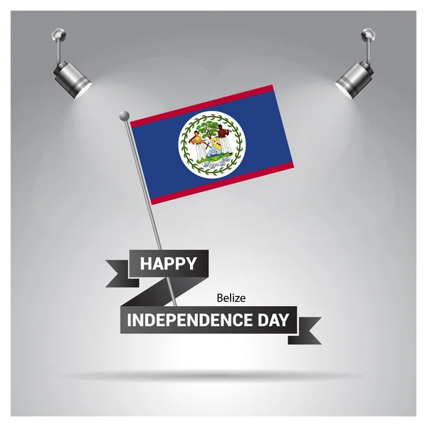 Affiche du jour de l'indépendance du Belize — Image vectorielle