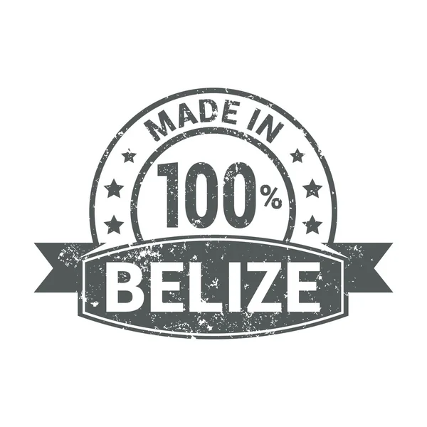 Made in Belize - дизайн круглой резиновой марки — стоковый вектор