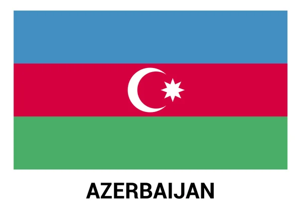 Vlag van Azerbeidzjan in de officiële kleuren — Stockvector