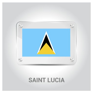 Saint Lucia Flag cam levha