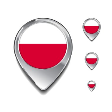 Polonya bayrağı pin göster