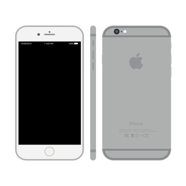 gerçekçi mockup ön, yan ve arka telefon