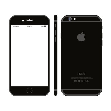 gerçekçi mockup ön, yan ve arka telefon