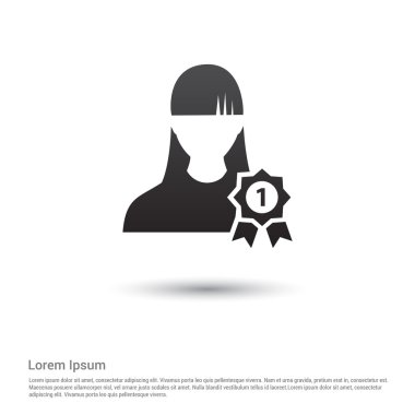 Ödülü kullanıcı simgesi rozet şeritler