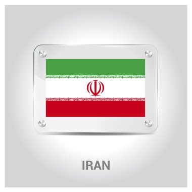 Iran bayrağı cam levha