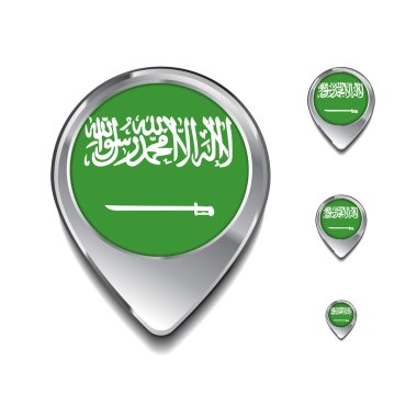 Suudi Arabistan bayrağı pin göster