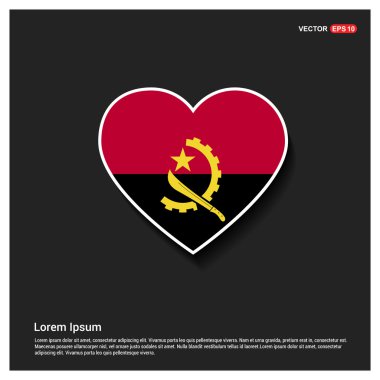 Kalp şekli Angola bayrağı