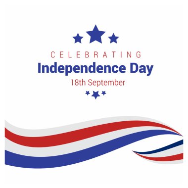 Chile Independence Day card clipart