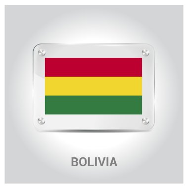 Bolivya bayrak cam levha