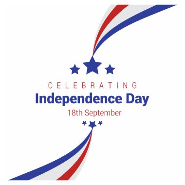 Chile Independence Day card clipart