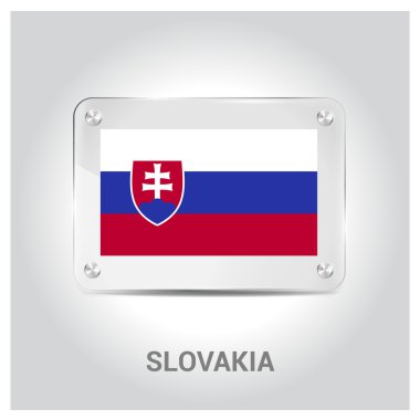 Slovakya bayrağı cam levha