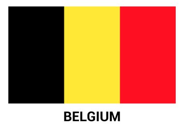 Belgium flag in official colors clipart