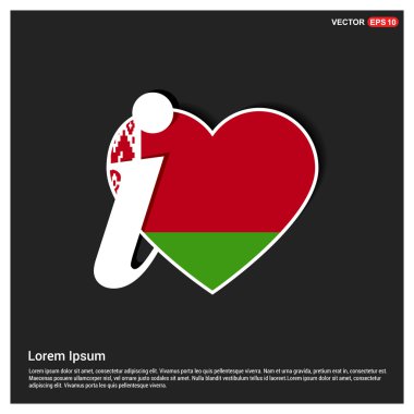 Kalp şekli Beyaz Rusya bayrağı