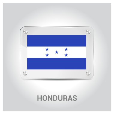 Honduras bayrağı cam levha